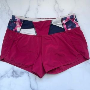 Lululemon Pink Run Speed Up 2.5in Shorts